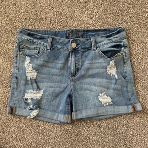 Distressed Jean Shorts